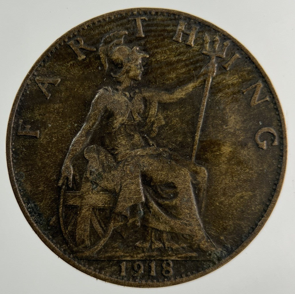 1918 George V Farthing Coin | Collectable Grade