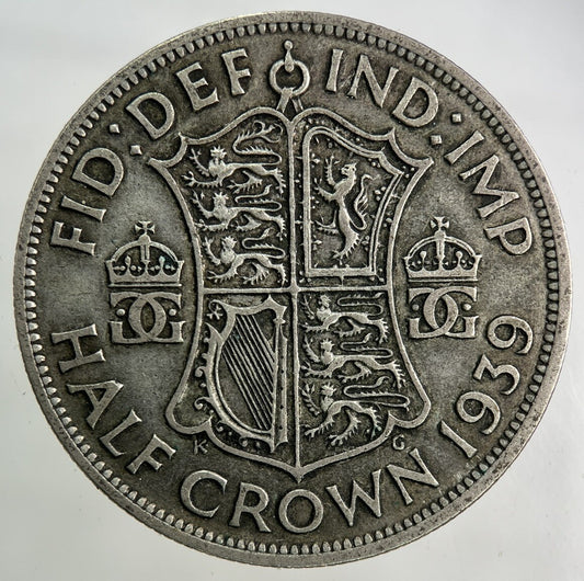 1939 George VI Half - Crown Silver Coin | Fine Collectable Grade