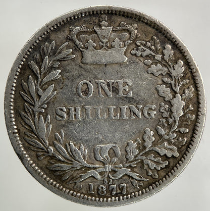 1877 Victoria Shilling Silver Coin | Fine Collectable Grade
