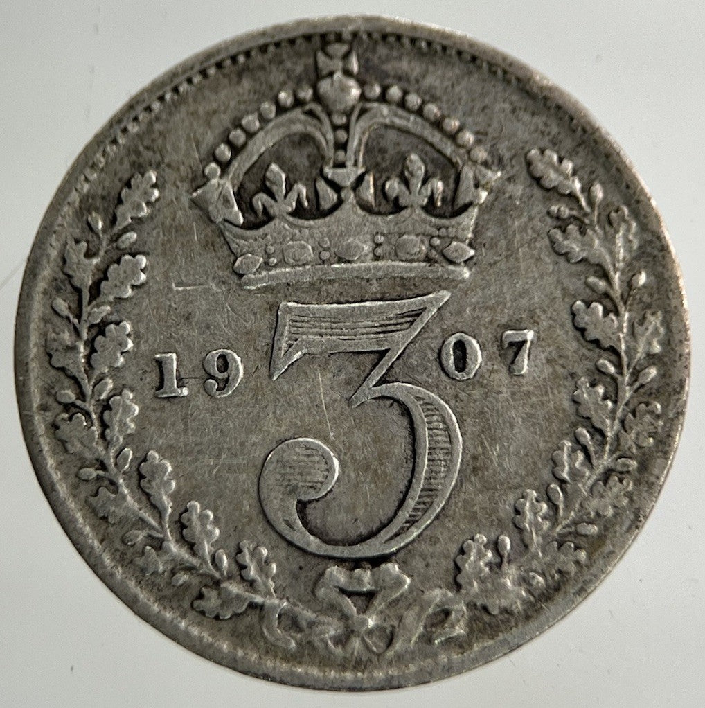 1907 Edward VII Threepence Silver Coin | Fine Collectable Grade