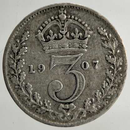 1907 Edward VII Threepence Silver Coin | Fine Collectable Grade