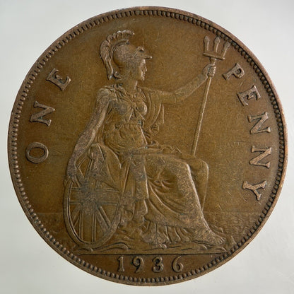 1936 George V One Penny Coin | Fine Collectable Grade