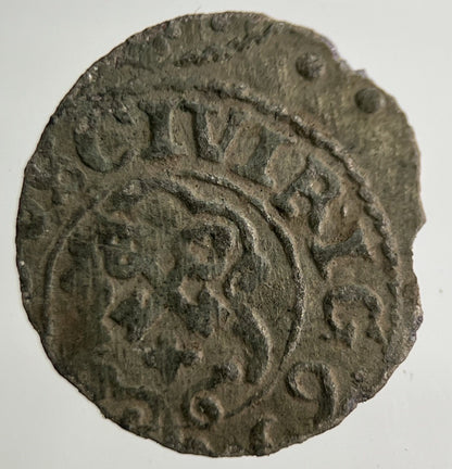 1634 - 54 Sweden 1 Solidus Christina Coin | Collectable Grade