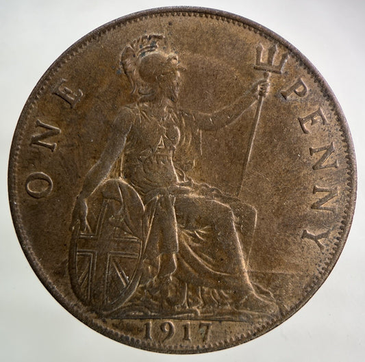 1917 George V Penny Coin | Very High Grade