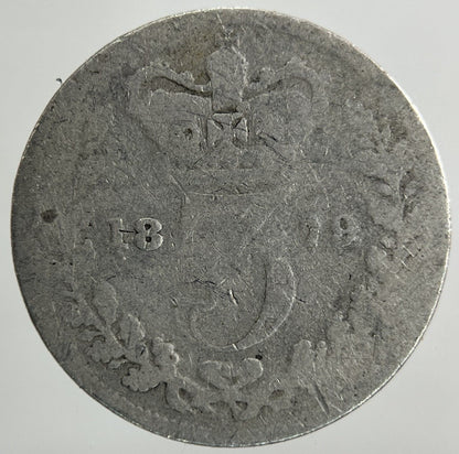 1879 Victoria Threepence Silver Coin | Fair Grade