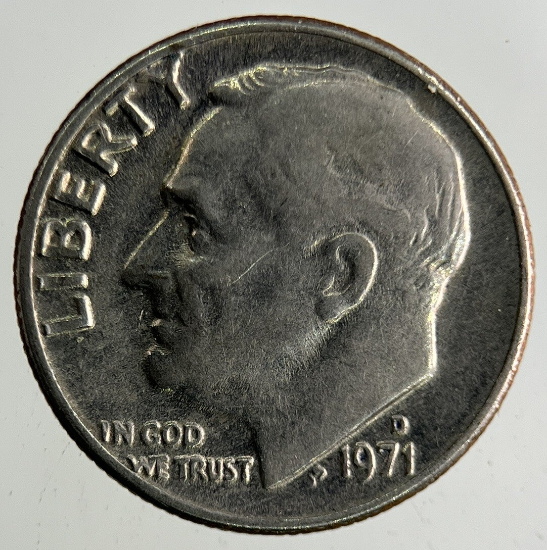 1971 - D US USA Roosevelt Dime Coin | Collectable Grade