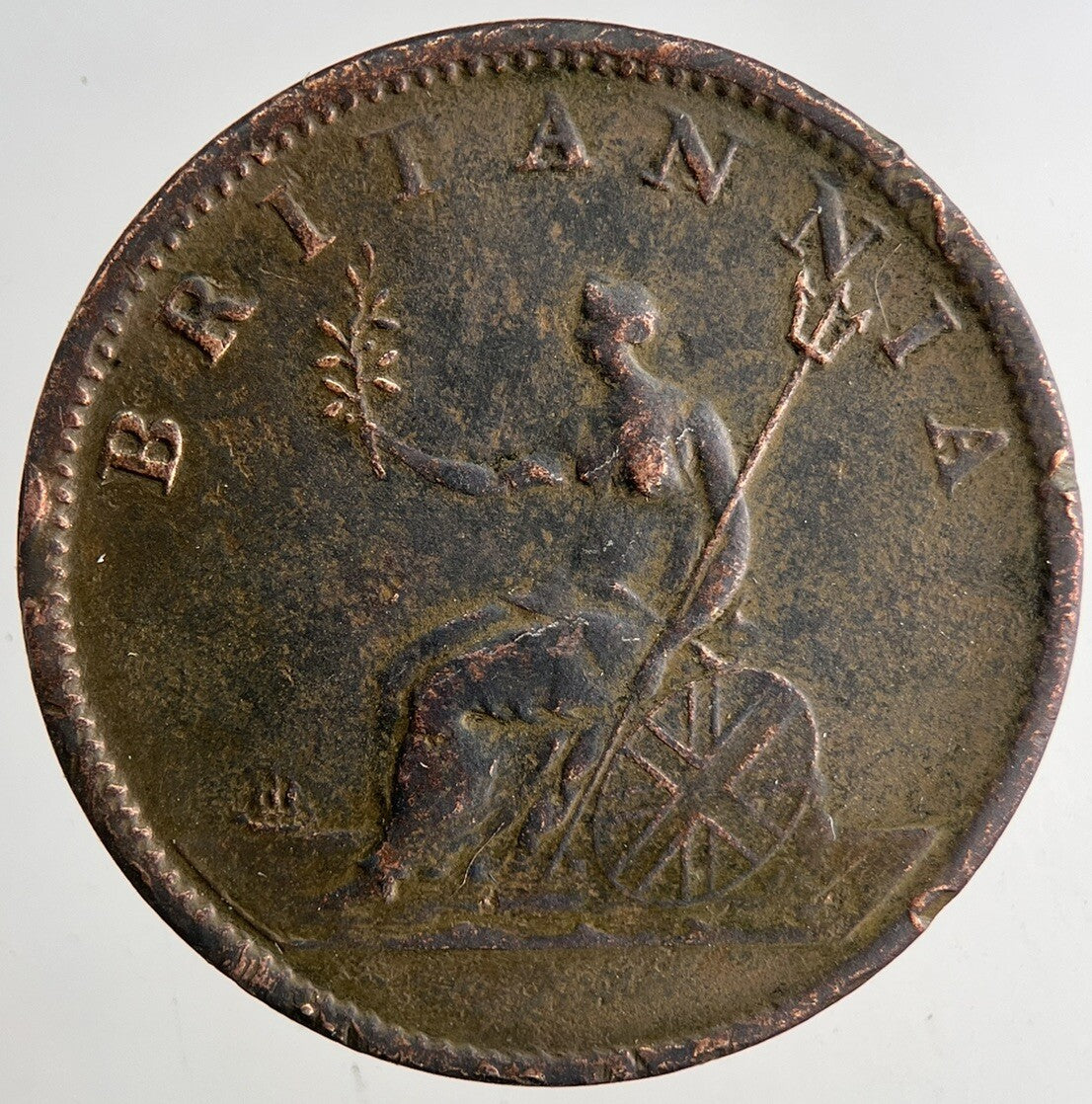 1807 George 3rd III Half - Penny British Coin | Fine Collectable Grade | a9198