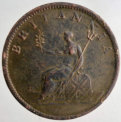 1807 George 3rd III Half - Penny British Coin | Fine Collectable Grade | a9198
