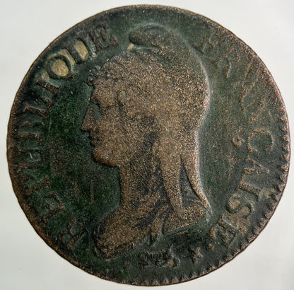 France Cinq 5 Centimes L’an 8 BB Coin | Collectable Grade