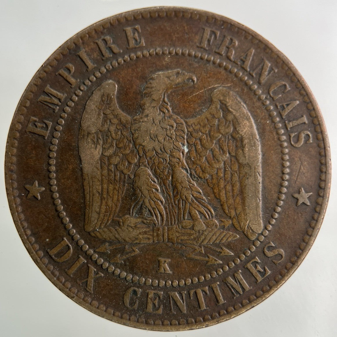 1861 France 10 Centimes Coin | Fine Collectable Grade
