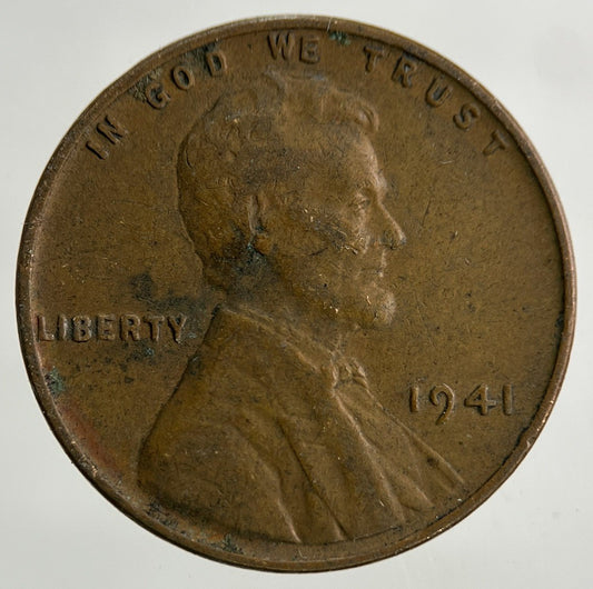 1941 US USA Lincoln One Cent Coin | Fine Collectable Grade