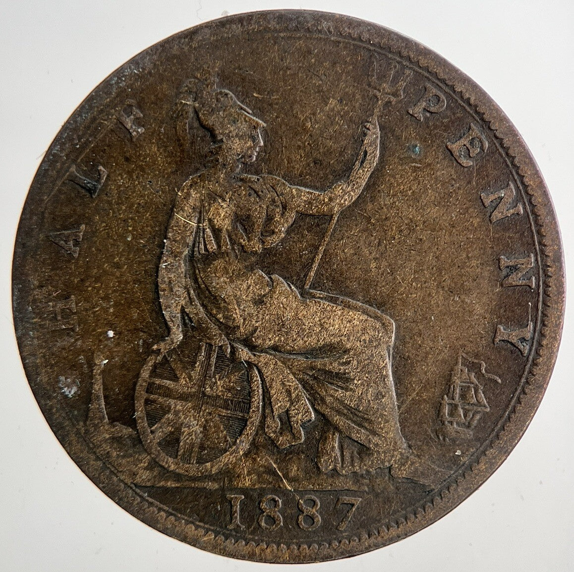 1887 Victoria Half - Penny Coin | Fine Collectable Grade | a6780