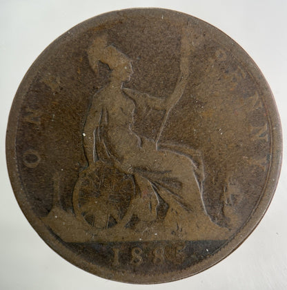 1885 Victoria One Penny Coin | Collectable Grade