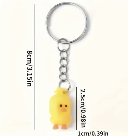 Mini Yellow Rubber Duck Keyring Premium Keychain Gift UK