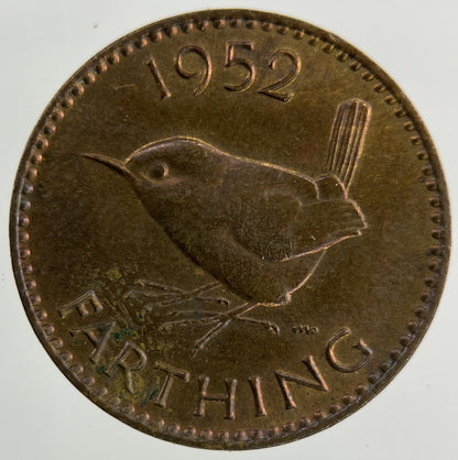 1952 George VI Wren Farthing Coin | Fine Collectable Grade