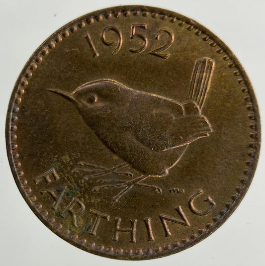 1952 George VI Wren Farthing Coin | Fine Collectable Grade