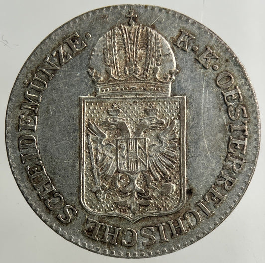 1849 Austria 6 Kreuzer Silver Coin | Very High Grade