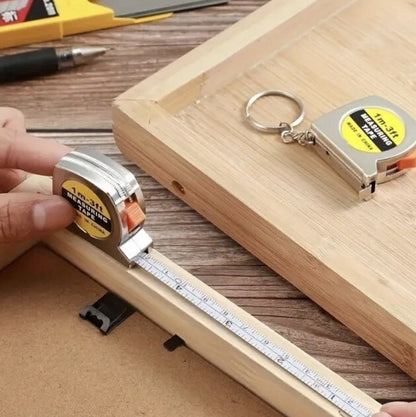 1 x Mini Tape - Measure 1 Metre / 100cm Shaped Keyring Premium Keychain Gift UK