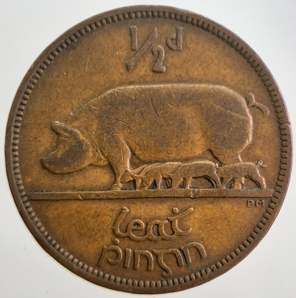 1943 Irish Half - Penny 1/2d Pig Coin | Very High Grade