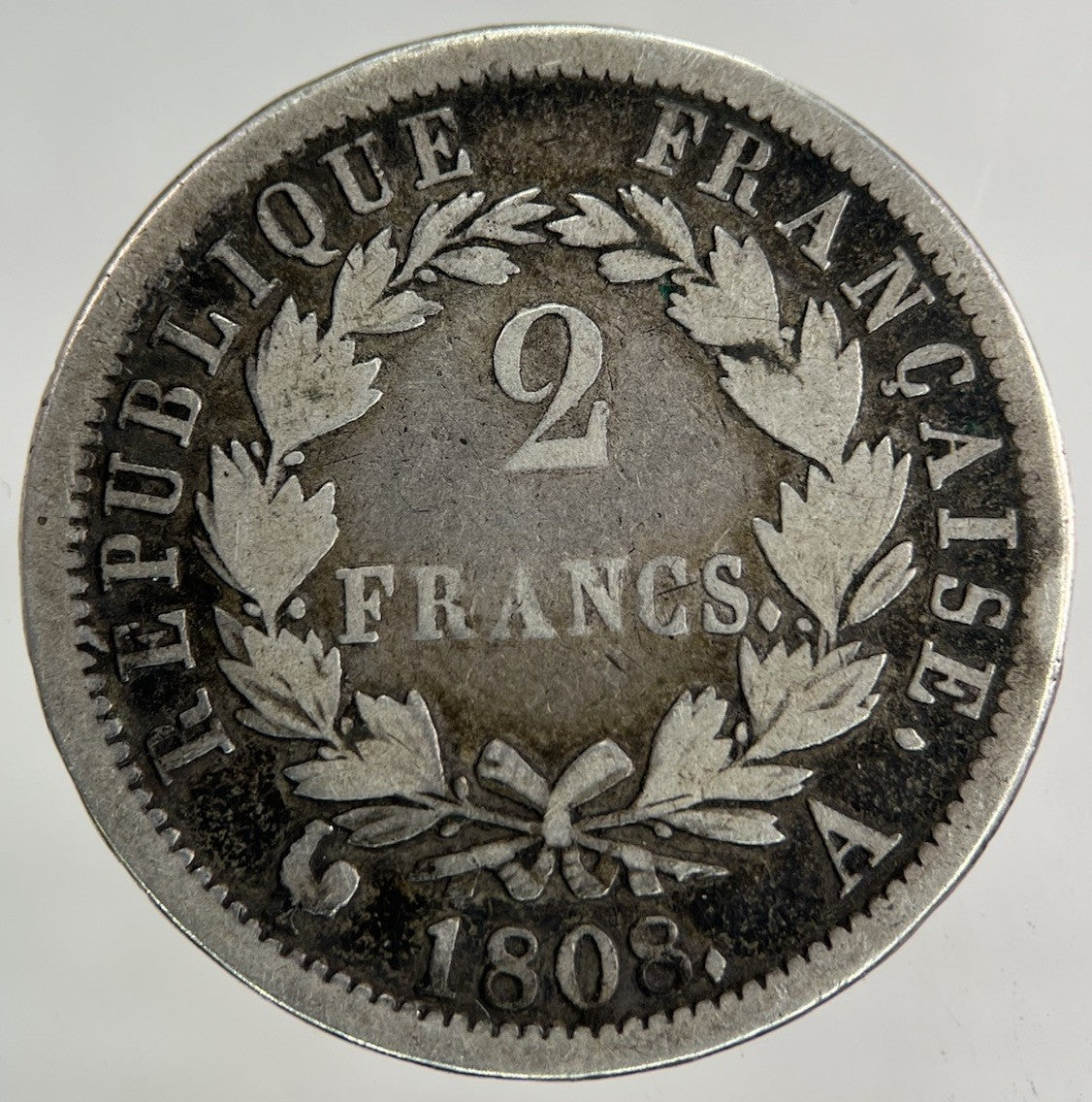 1808 France 2 Francs Napoleon Bonaparte Silver Coin | Collectable Grade
