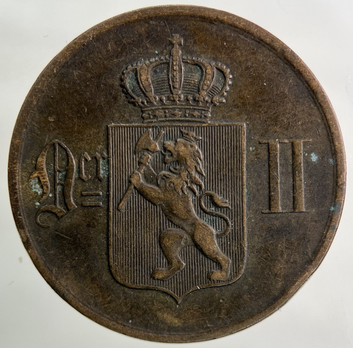 1876 Norway 5 Ore Coin | Fine Collectable Grade