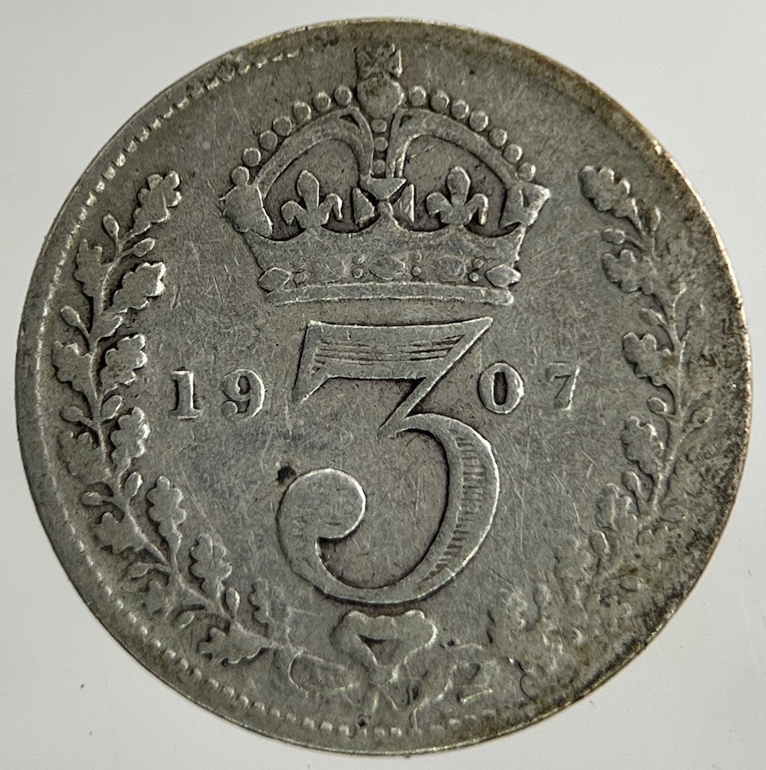 1907 Edward VII Threepence Silver Coin | Collectable Grade