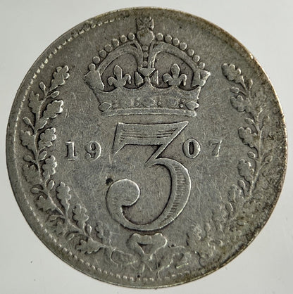 1907 Edward VII Threepence Silver Coin | Collectable Grade