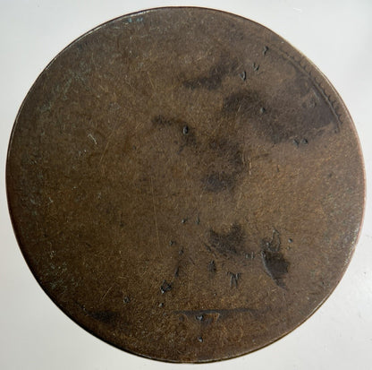British Victoria One Penny Coin | Worn Grade
