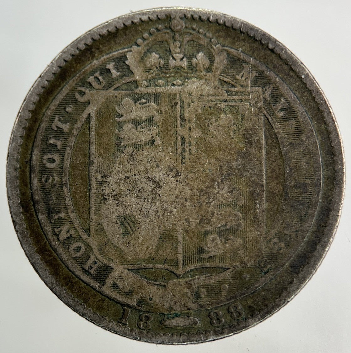 1888 Victoria Shilling Silver Coin | Fair Grade