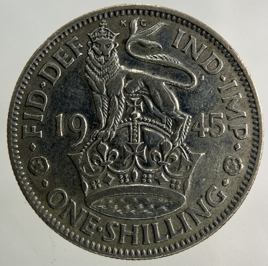 1945 George VI Shilling Silver Coin | Fine Collectable Grade