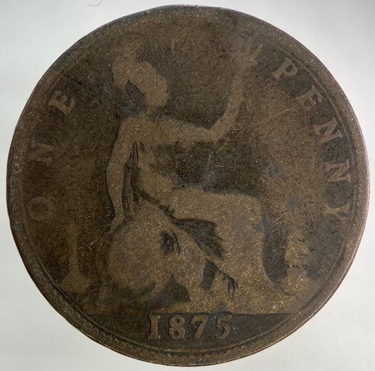 1875 Victoria One Penny Coin | Collectable Grade