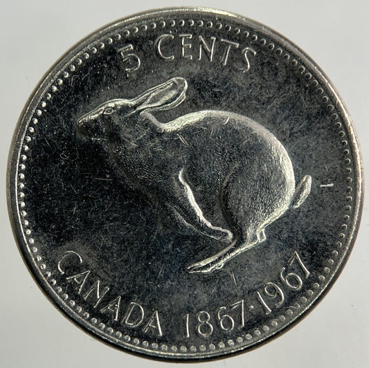 1967 Canada 5 Cents Coin | Fine Collectable Grade