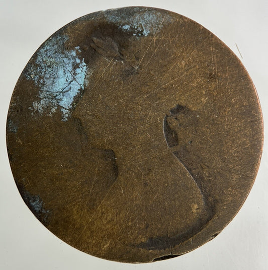 1886 Victoria Half - Penny Coin | Worn Grade