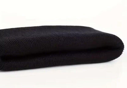 Mens Womens Casual Black Cotton Skull Cap Bobble Hat UK