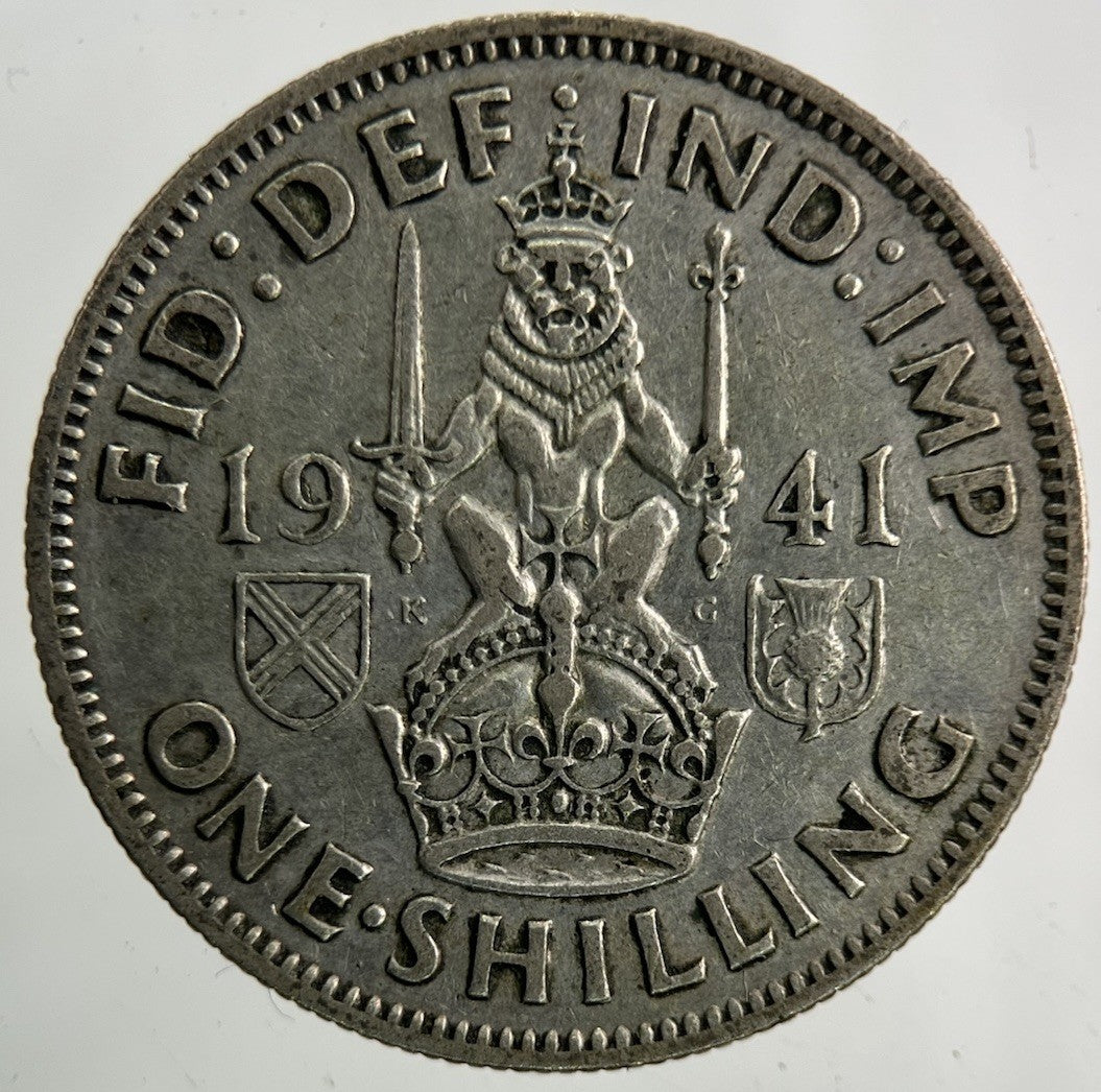 1941 George VI Shilling Silver Coin | Fine Collectable Grade