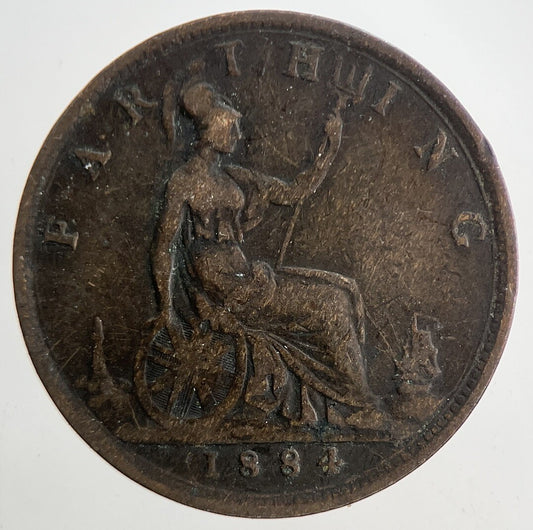 1884 Victoria Farthing Coin | Fine Collectable Grade | a9391