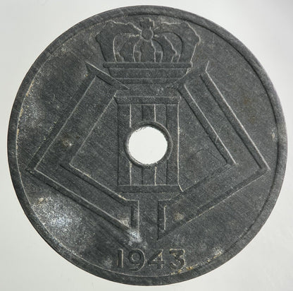 1943 Belgium 25 Centimes Coin | Fine Collectable Grade