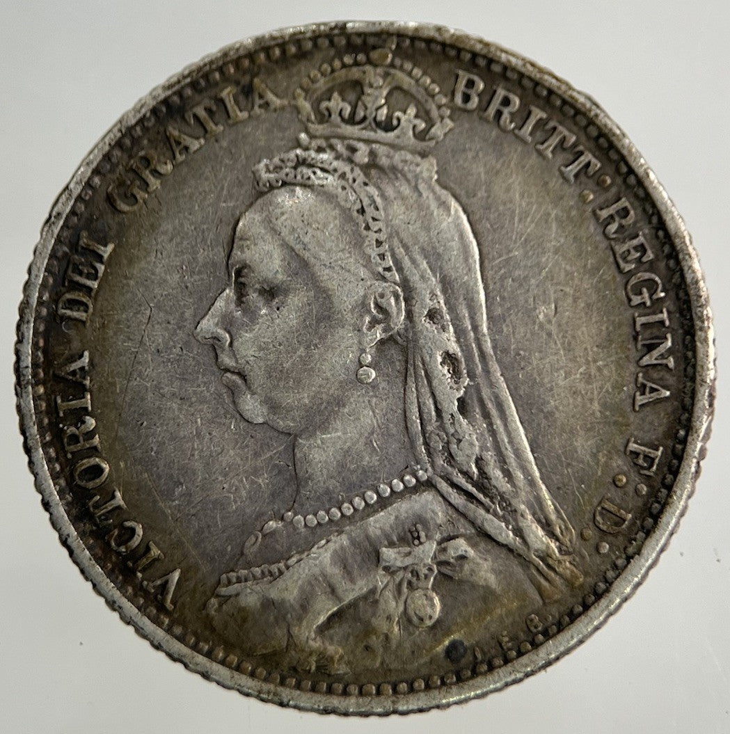 1887 Victoria Sixpence Silver Coin | Fine Collectable Grade