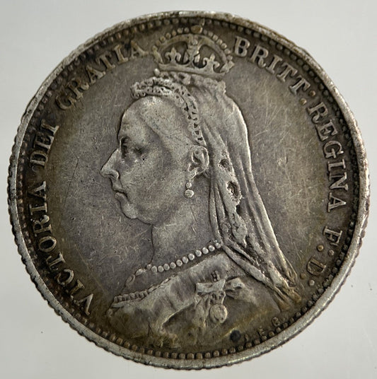 1887 Victoria Sixpence Silver Coin | Fine Collectable Grade