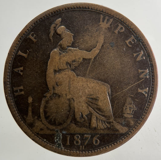 1876 - H Victoria Half - Penny Coin | Collectable Grade