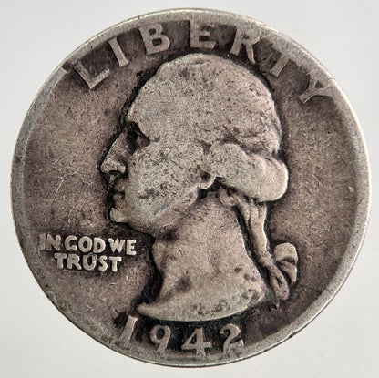 1942 US USA Quarter Dollar Silver Coin | Collectable Grade