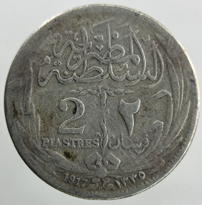 1917 Egypt 2 Piastres Silver Coin | Collectable Grade
