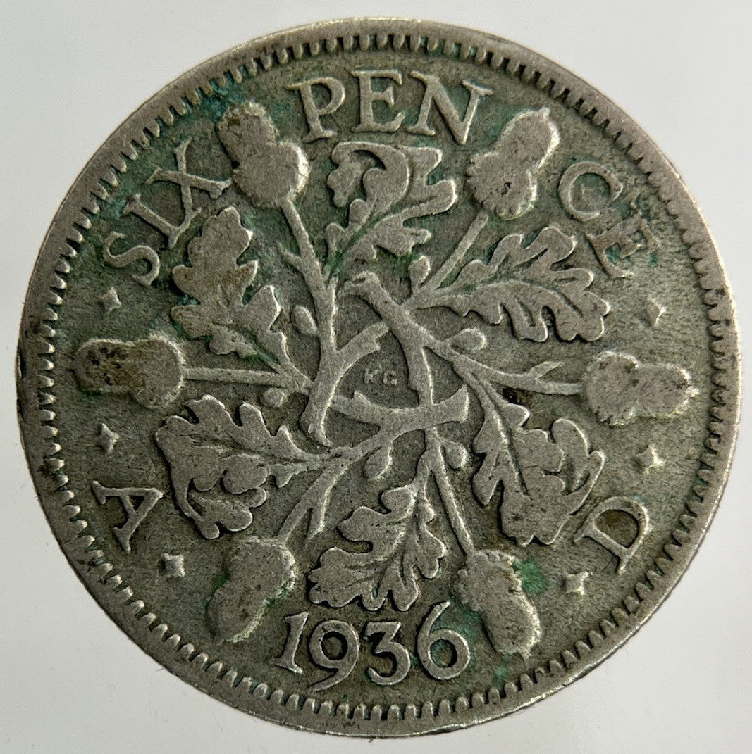 1936 George V Sixpence Silver Coin | Collectable Grade