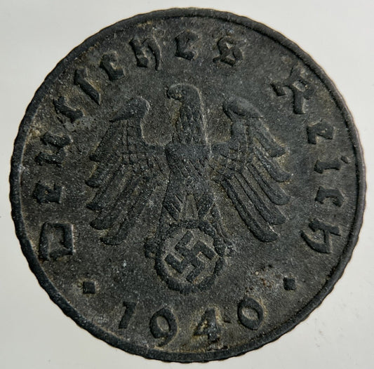 1940 Germany German Nazi 5 Pfennig Coin | Fine Collectable Grade