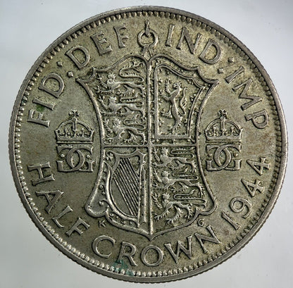 1944 George VI Half - Crown Silver Coin | Fine Collectable Grade