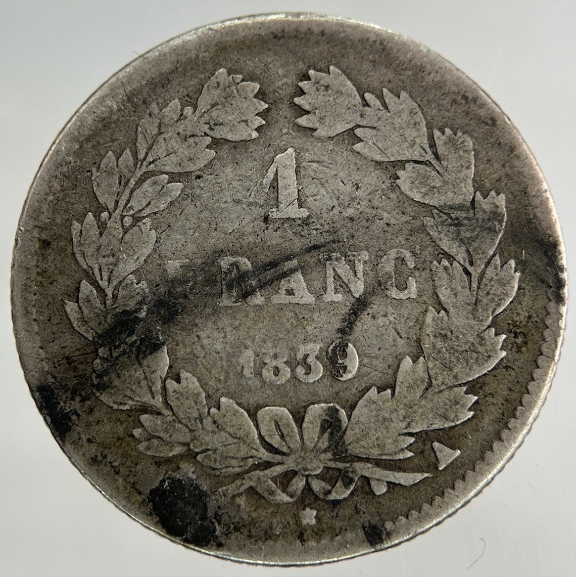 1839 France 1 Franc Silver Coin | Collectable Grade