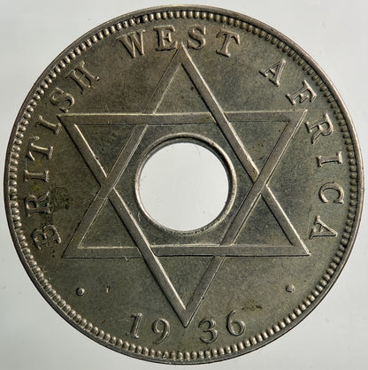 1936 West Africa Half - Penny Coin | Very Fine Grade