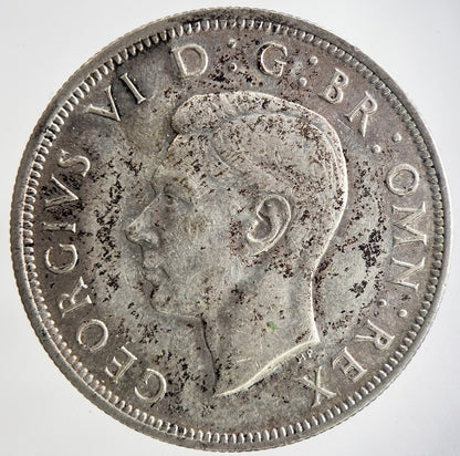 1944 George VI Half - Crown Silver Coin | Fine Collectable Grade | a6973