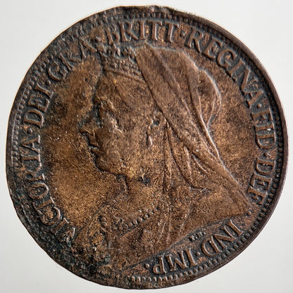 1901 Victoria British Farthing Coin | Fine Collectable Grade | a3272