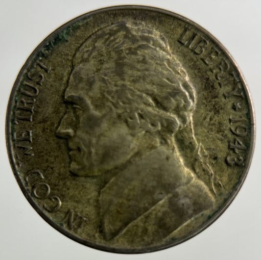 1943 US USA Jefferson Nickel Silver Coin | Fine Collectable Grade